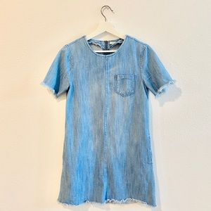 Fray Hem Denim Dress